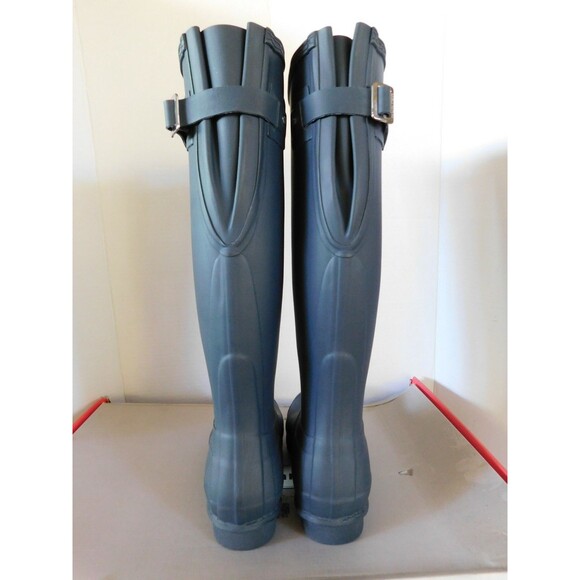 Hunter Original Back Adjustable Rain Boots Women's sz 5 / EU 36 Matte Navy - Picture 4 of 7